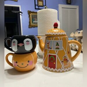 TEMPTATIONS 4PC. Lot Christmas TEA SET